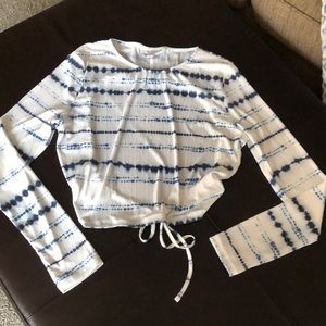 Tie Dye Crop open back shirt